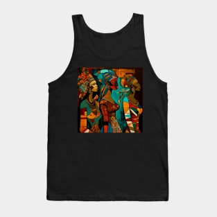 African Print Design Tank Top